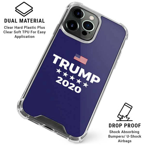 Trump 2020 Blue iPhone 16 Pro Max Clear Case